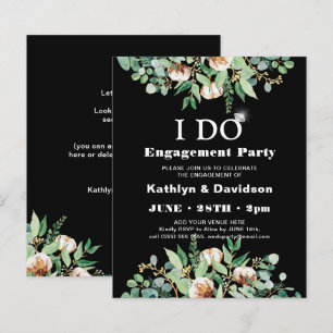 Papier BUDGET Eucalyptus I DO Engagement Party Invitation
