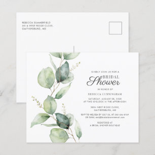 Papier Budget Eucalyptus Invitation Fête des mariées vert