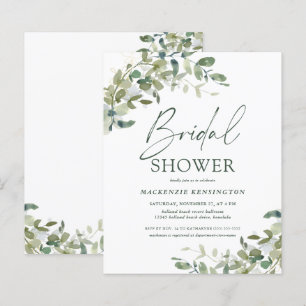 Papier Budget Eucalyptus Ivy Bridal Shower Invitation