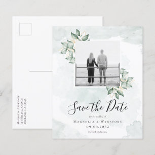 Papier BUDGET Eucalyptus Mariage Enregistrer La Date Cart