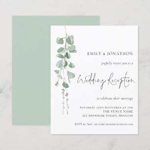 Papier Budget Eucalyptus Mariage Réception Invitation