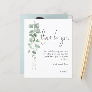 Papier Budget Eucalyptus Photo 50e anniversaire Merci