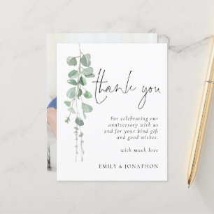 Papier Budget Eucalyptus Photo Anniversaire Merci