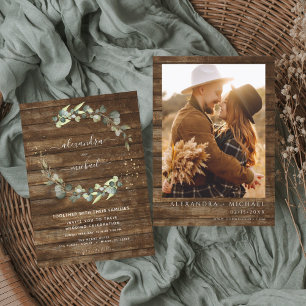 Papier Budget Eucalyptus Photo Mariage campagnard rustiqu