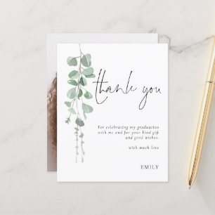 Papier Budget Eucalyptus Photo Merci de graduation