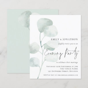 Papier Budget Eucalyptus QR Mariage Invitation de soirée