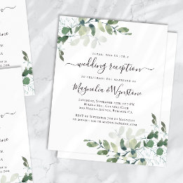 Papier BUDGET Eucalyptus Réception de mariage Invitation