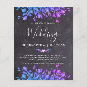 Papier Budget Eucalyptus Russe Ardoise QR Code Mariage In