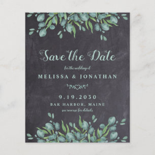 Papier Budget Eucalyptus Rustic QR Code Enregistrer la da