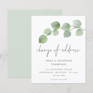 Papier Budget Eucalyptus Script Changement d'adresse