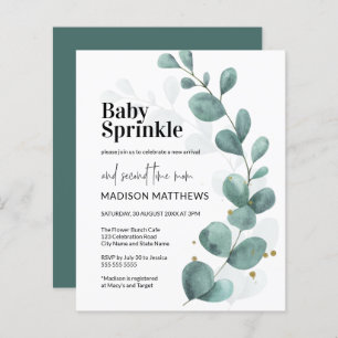 Papier Budget Eucalyptus Verdure Botanique Bébé Parsemer