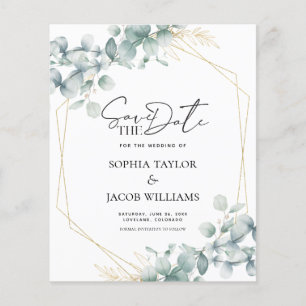 Papier Budget Eucalyptus Verdure Mariage Enregistrer La D