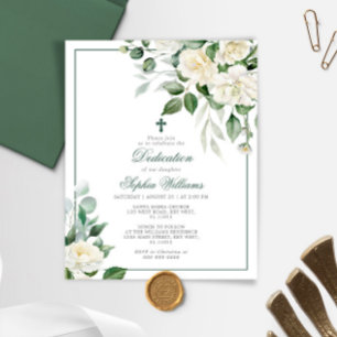 Papier Budget Eucalyptus White Dedication Invitation