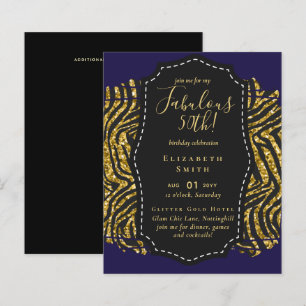 Papier BUDGET Fabuleux 50e anniversaire Glam Chick Invite