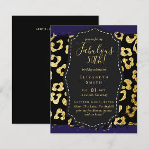 Papier BUDGET Fabuleux 50e anniversaire Glam Chick Invite