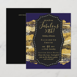 Papier BUDGET Fabuleux 50e anniversaire Glam Chick Invite