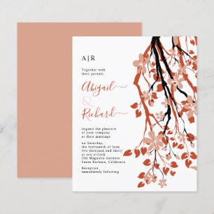 Papier BUDGET faire-part de mariage de fleurs en terre cu