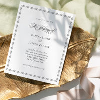 Budget Faire-part de mariage d'élégance noir et bl