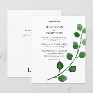 Papier Budget Faire-part de mariage Eucalyptus