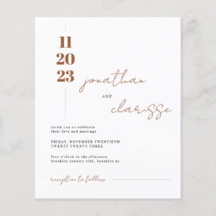 Papier BUDGET Faire-part de mariage photo en terre cuite