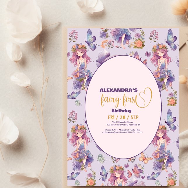 Papier Budget Fairy First Enchanted Woodland 1er annivers (Créateur téléchargé)