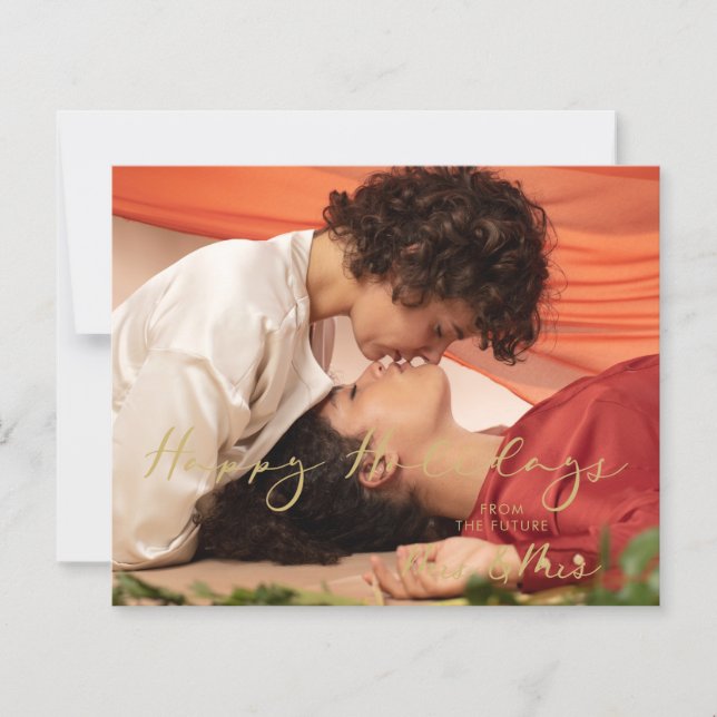 Papier Budget Fake Golden Future Mrs & Mrs Christmas (Devant)