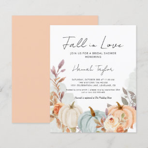 Papier Budget Fall in Love Citrouille Invitation Fête des