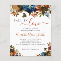 Budget Fall in Love Floral Navy Blue Fête des mari