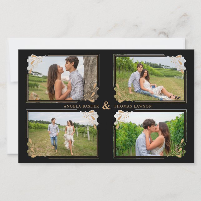 Papier Budget Fancy Golden Minimalist Branches 4 Photos (Devant)