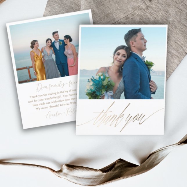 Papier Budget Faux Gold 2 Merci photo (Créateur téléchargé)