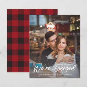 Papier Budget Faux Snow We're Engaged V Photo Buffalo