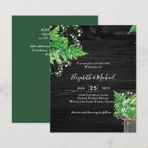Papier BUDGET Fermes rustiques Verdure Mariage chic Invit