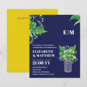 Papier BUDGET Fern Vert Mariage Invitation