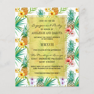 Papier Budget Fête de Fiançailles à l'Ananas et à l'Hibis