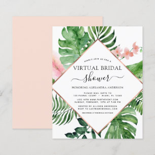 Papier Budget Fête des mariées virtuelle Palme tropicale