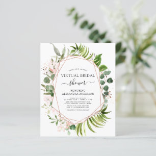 Papier Budget Fête des mariées virtuelle Verdure Rose Or