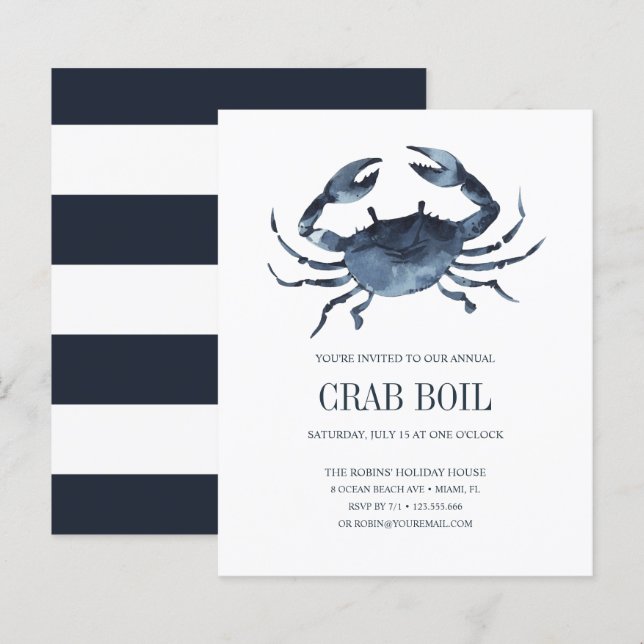 Papier BUDGET Fête du crabe bleu Fête de la bouillie de f (Devant / Derrière)