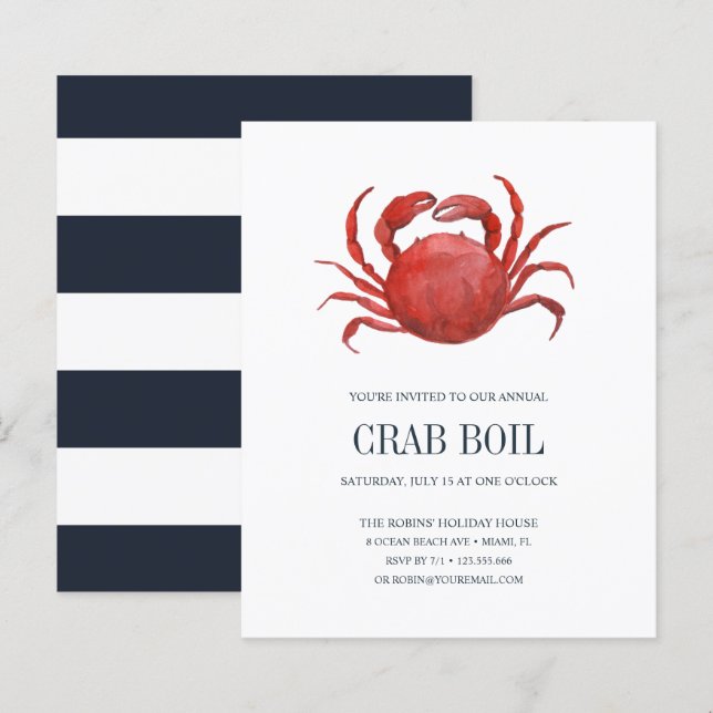 Papier BUDGET Fête du crabe rouge Fête de la bouillie de  (Devant / Derrière)