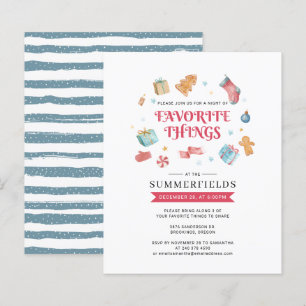 Papier Budget Fêtes de Noël Favoris Chose Invitation