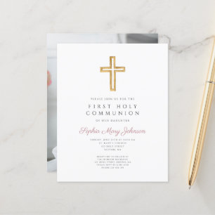 Papier Budget Fille Croix Religieuse Première Communion P