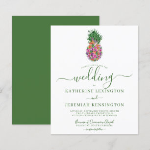 Papier BUDGET Fleurs Tropicales Hibiscus Ananas Mariage