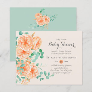 Papier BUDGET Floral Baby shower Invitation Moderne Plutô