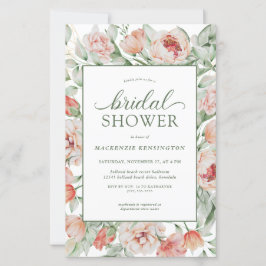 Papier BUDGET Floral Blush Sage Green Fête des mariées
