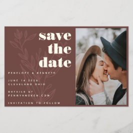 Papier Budget Floral Chaud Rustique Photo Enregistrer La