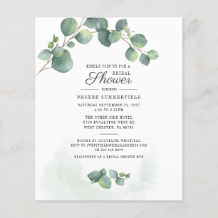 Papier Budget Floral Eucalyptus Fête des mariées botaniqu