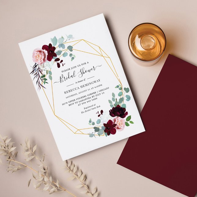 Papier Budget Floral Eucalyptus Invitation à la douche nu (Créateur téléchargé)