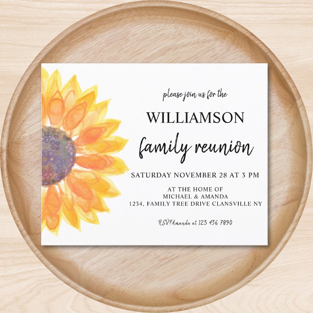 Papier Budget Floral Family Reunion Invitation (Créateur téléchargé)