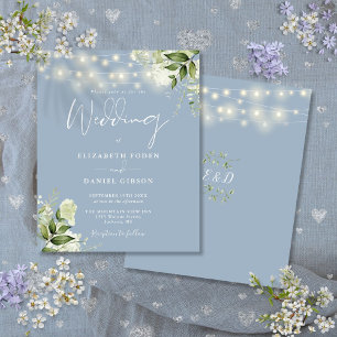 Papier Budget Floral Lumières Dusty Blue Faire-part de ma