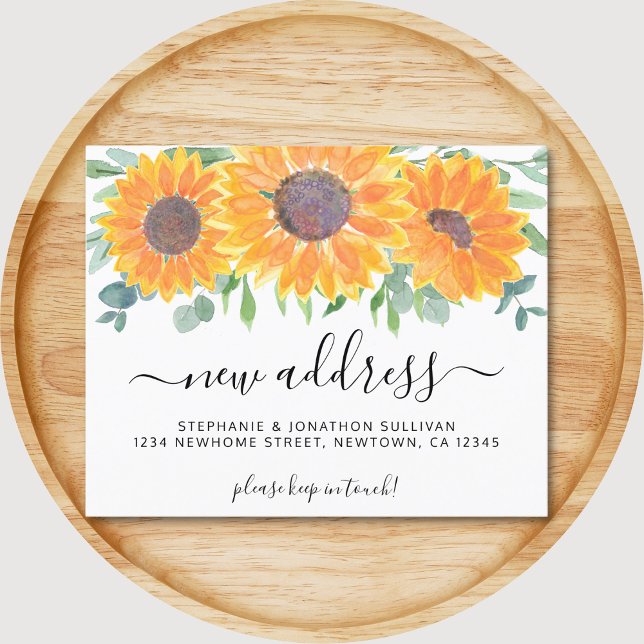 Papier Budget Floral Nouvelle adresse Moving Faire-part (Créateur téléchargé)