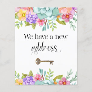 Papier Budget Floral Nouvelle adresse résidentielle Movin